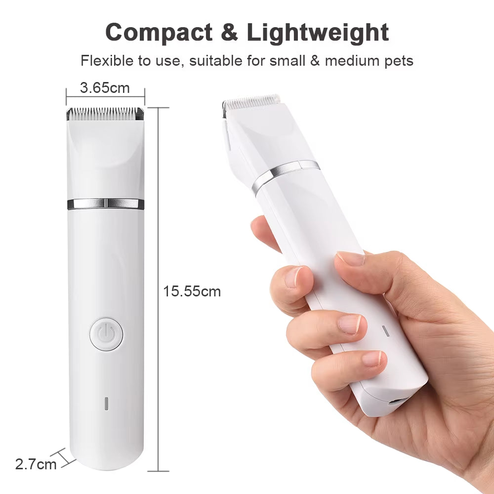 4-In-1 Multi-Functional Electric Dog Clippers for Grooming Cordless Dog Shaver Clippers Trimmers Low Noise Pet Grooming Tools