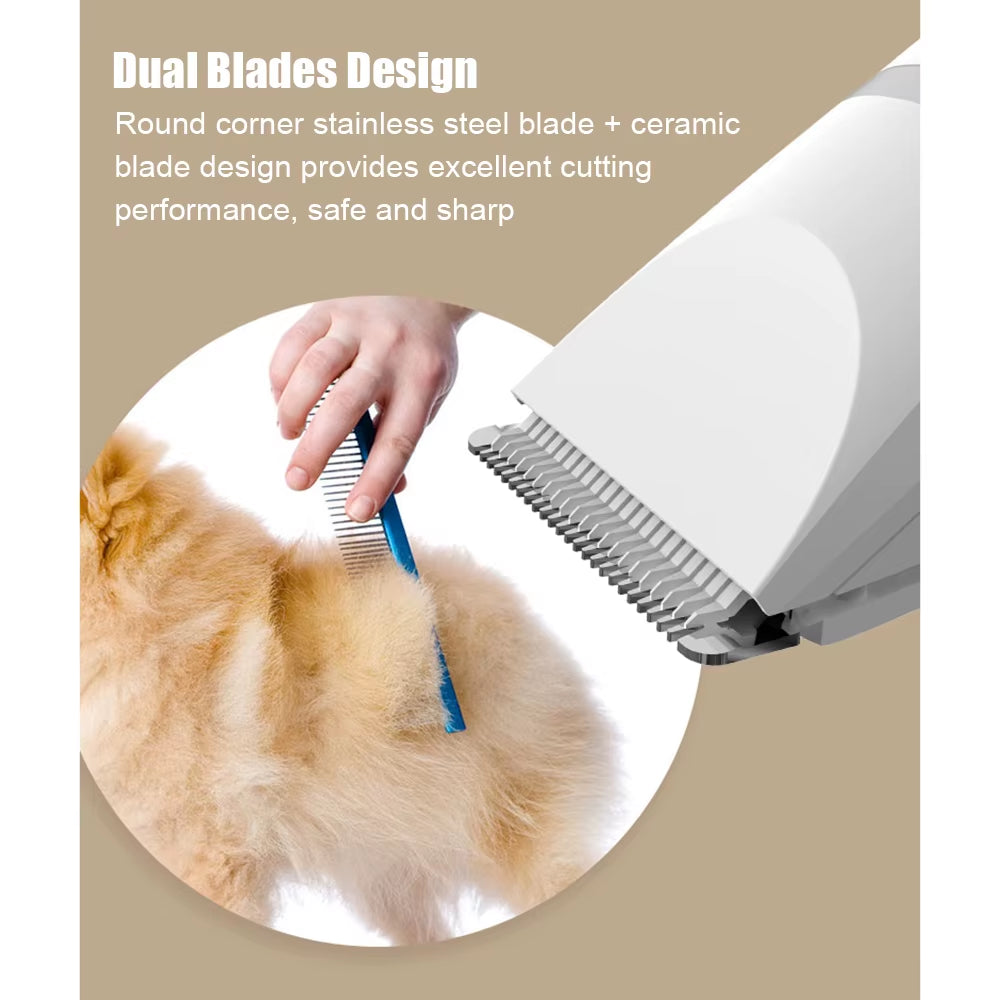 4-In-1 Multi-Functional Electric Dog Clippers for Grooming Cordless Dog Shaver Clippers Trimmers Low Noise Pet Grooming Tools
